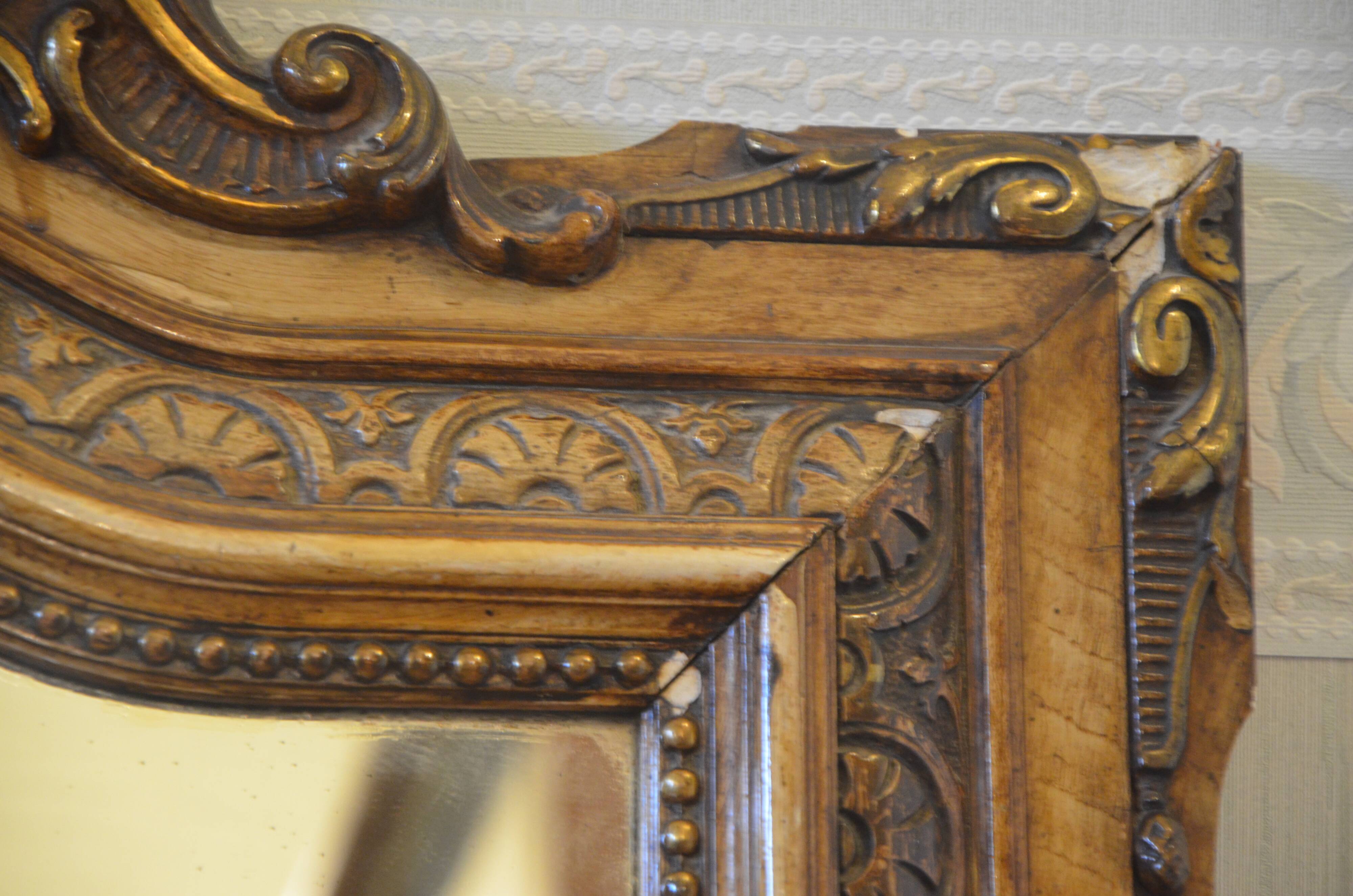 Wooden style mirror 74x104cm