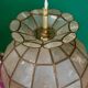 Suspension abat-jour vintage en nacre et laiton