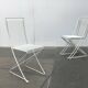 White postmodern Kreuzschwinger chairs by Till Behrens for Schlubach, 1980s, set of 3.