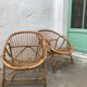 Pair of armchairs adult rattan basket