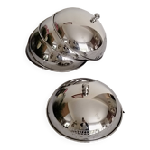 Set of 5 bells for stainless steel metal plates, cheese bell, dessert bell