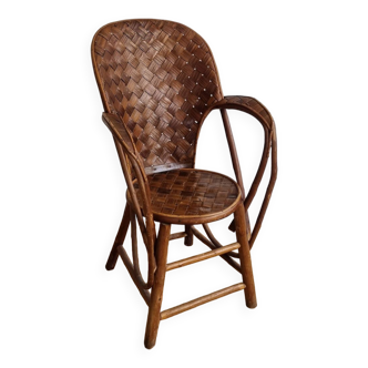 fauteuil vintage châtaignier