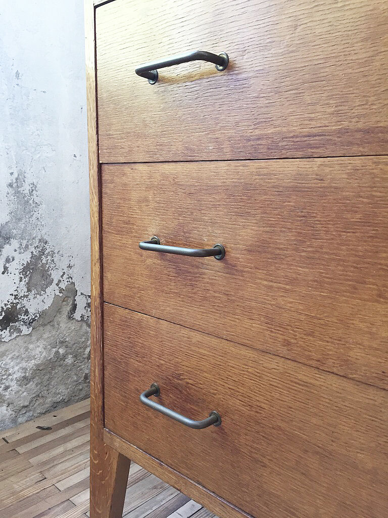 Vintage chest of drawers gilded oak