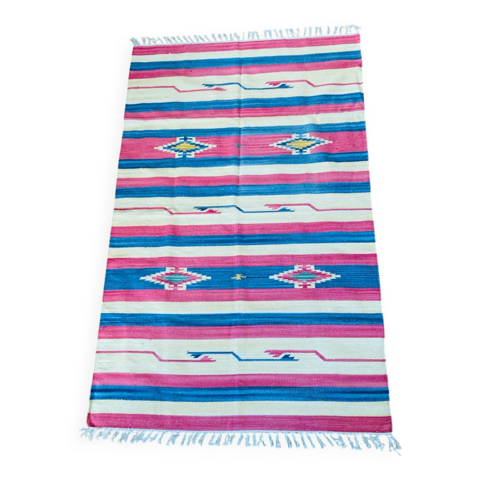 Kelim Collection cotton rug made in India, 20th century