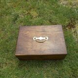 Wooden box, brass handle