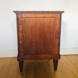 Bedside, walnut 3 drawers