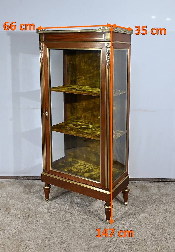 Small Mahogany Showcase, Louis XVI style – Mid 20th century