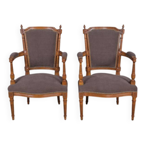 paire de fauteuils en - xvi