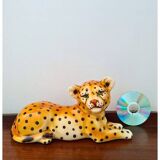Jeune léopard en céramique italienne vintage – Années 1970