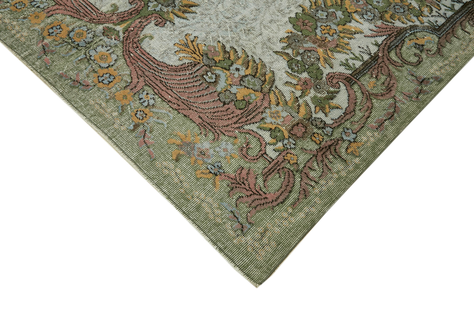 Hand-Knotted Carved Turkish 1970s 183 cm x 302 cm