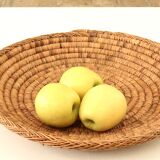 Braided round basket or wall decoration, 70s