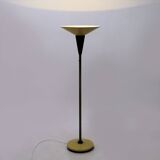 Floor lamp with white metal reflector, 1940s