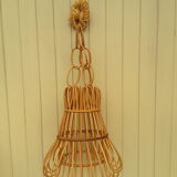 Vintage wicker pendant lamp