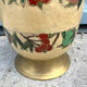 French Brass Cloisonné Style Champagne Bucket with Hand-Painted Fruit