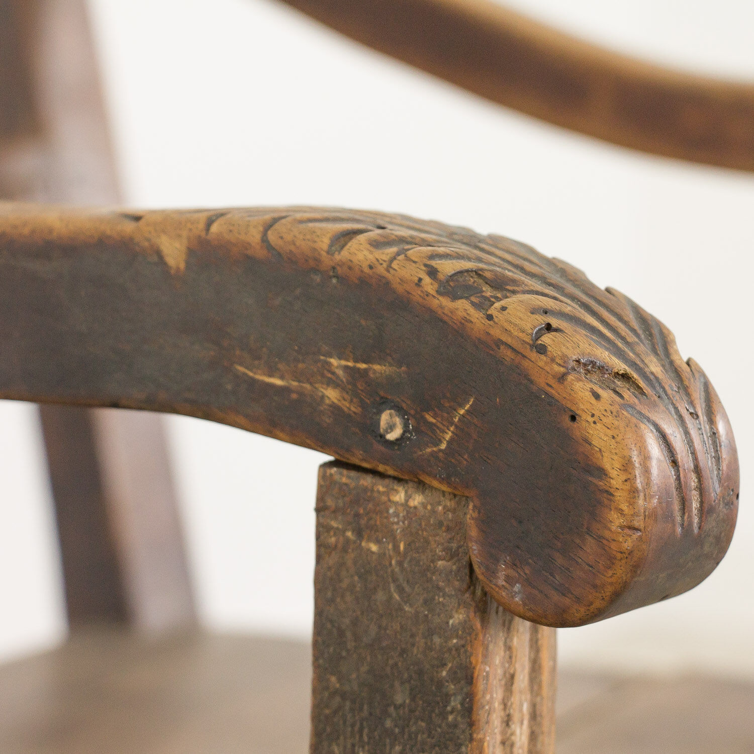 Antique oak armchair