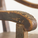 Antique oak armchair