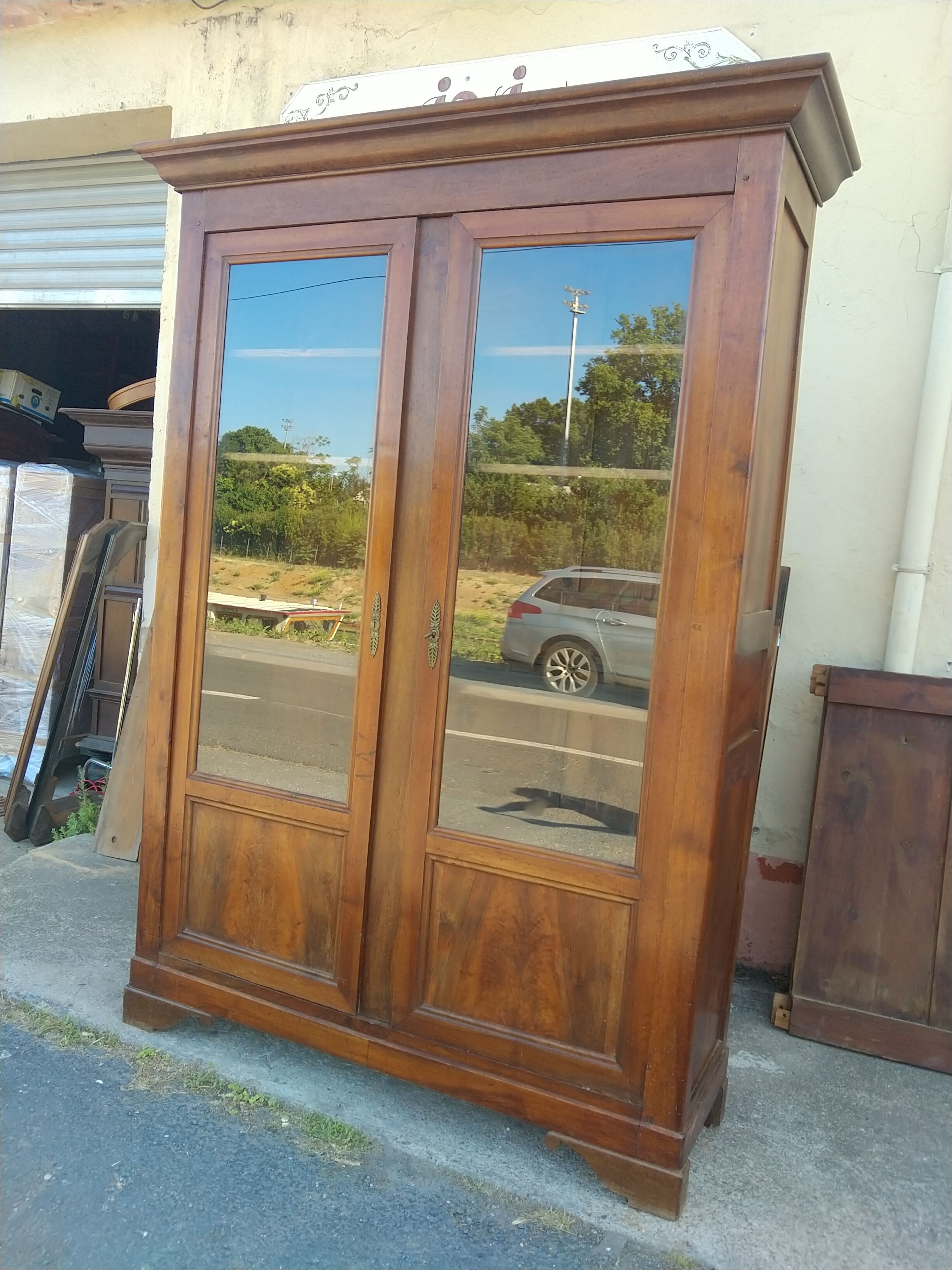 Louis Philippe walnut bookcase