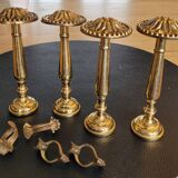 Antique brass curtain tiebacks - Set of 4