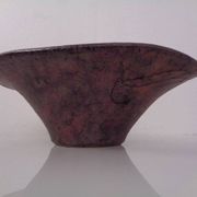 Large purple and black 704 Ruscha art ceramic bowl, Germany, 1960s.