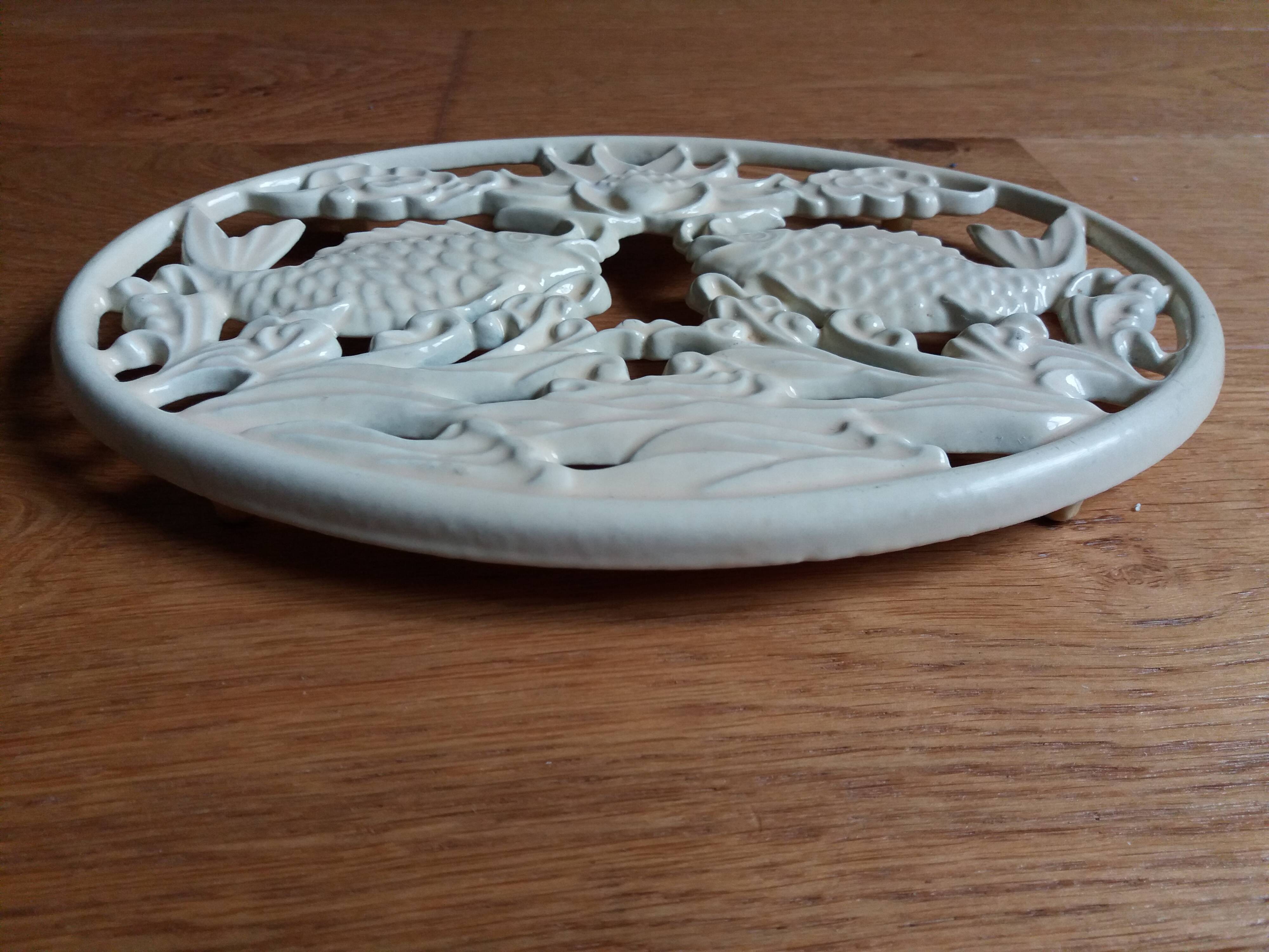 Cast iron fish trivet