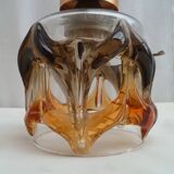 Suspended luminaire ceiling light glass has sets of coulure vintage 1970