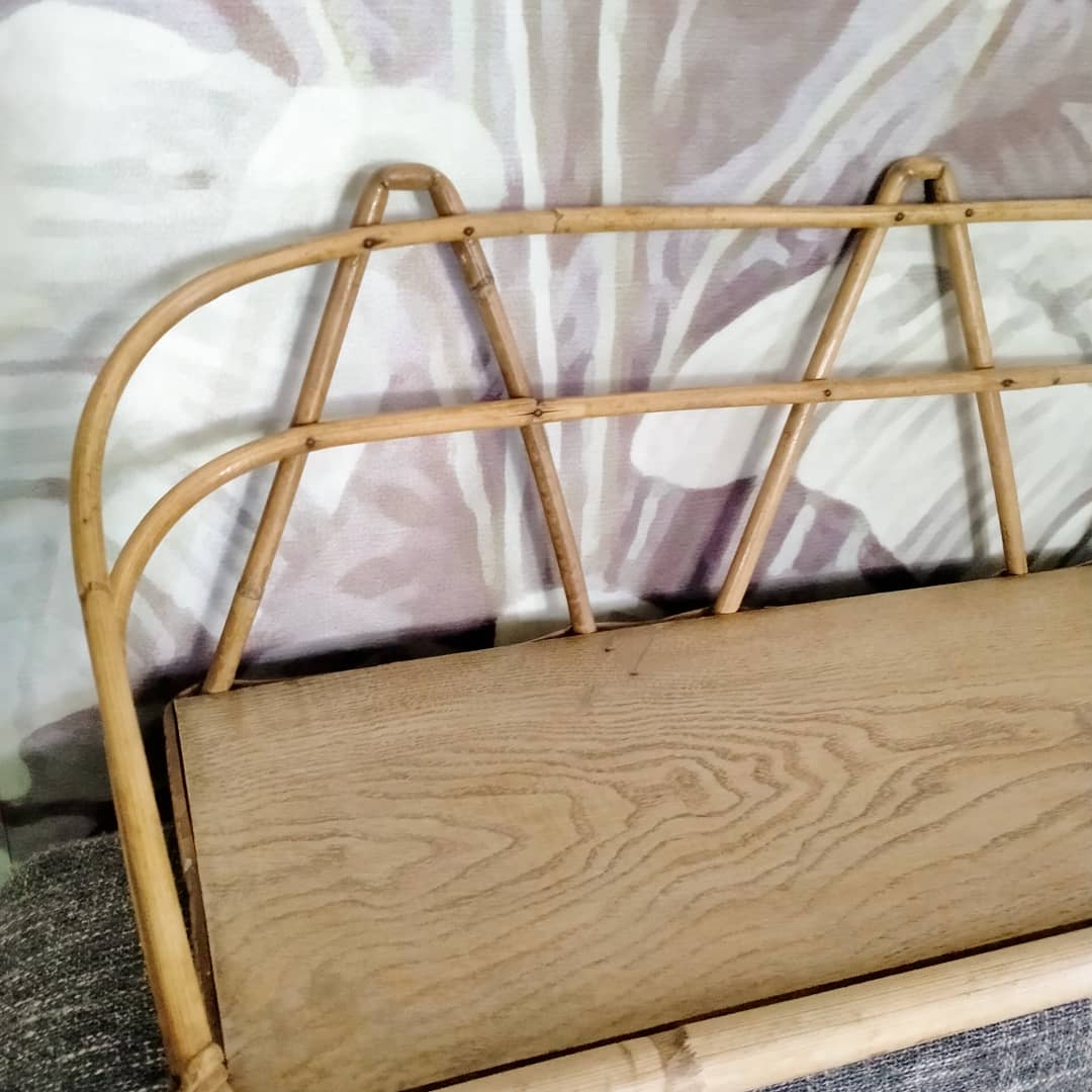 Vintage rattan shelf