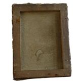 Portrait ancien français d'une dame, art populaire