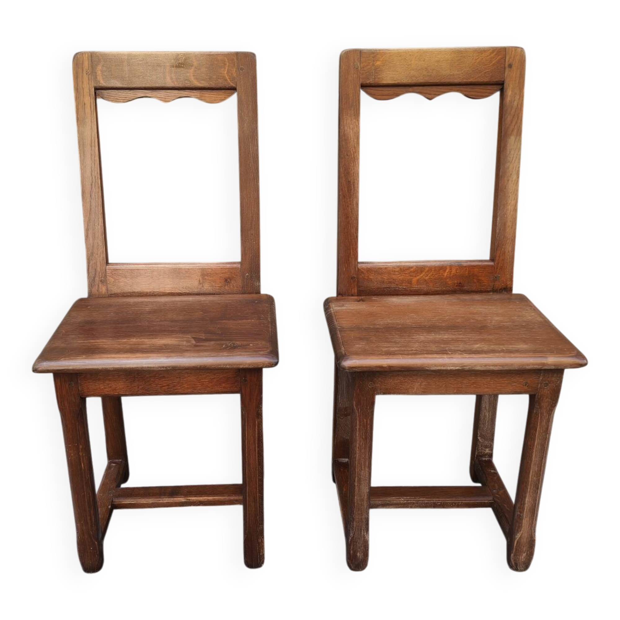 Pair of Lorraine chairs in raw wood