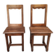 Pair of Lorraine chairs in raw wood