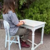 Old patinated table turned wood