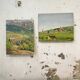 Painting oil landscape village 1934