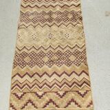 Beige and brown carpet 125 x 65 cm
