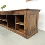 Large old trading counter in solid pine