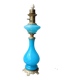 Blue opaline and bronze lamp base