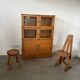 Old MD storage furniture bookcase design Martin Dupuis light oak 1950s vintage