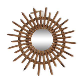 Wicker sun mirror
