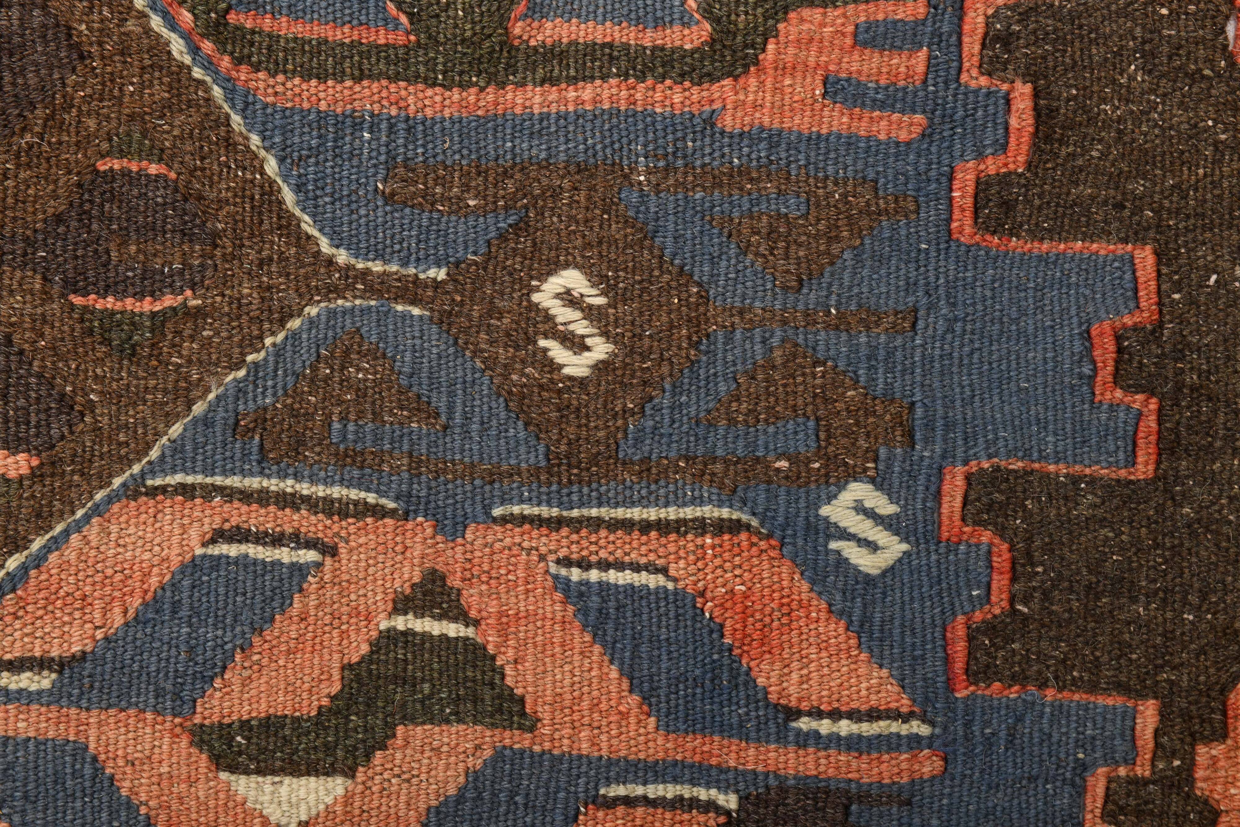 Blue & Brown Vintage Kilim Rug 158x275Cm SK 35367