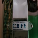 Vintage coffee pot in chrome metal