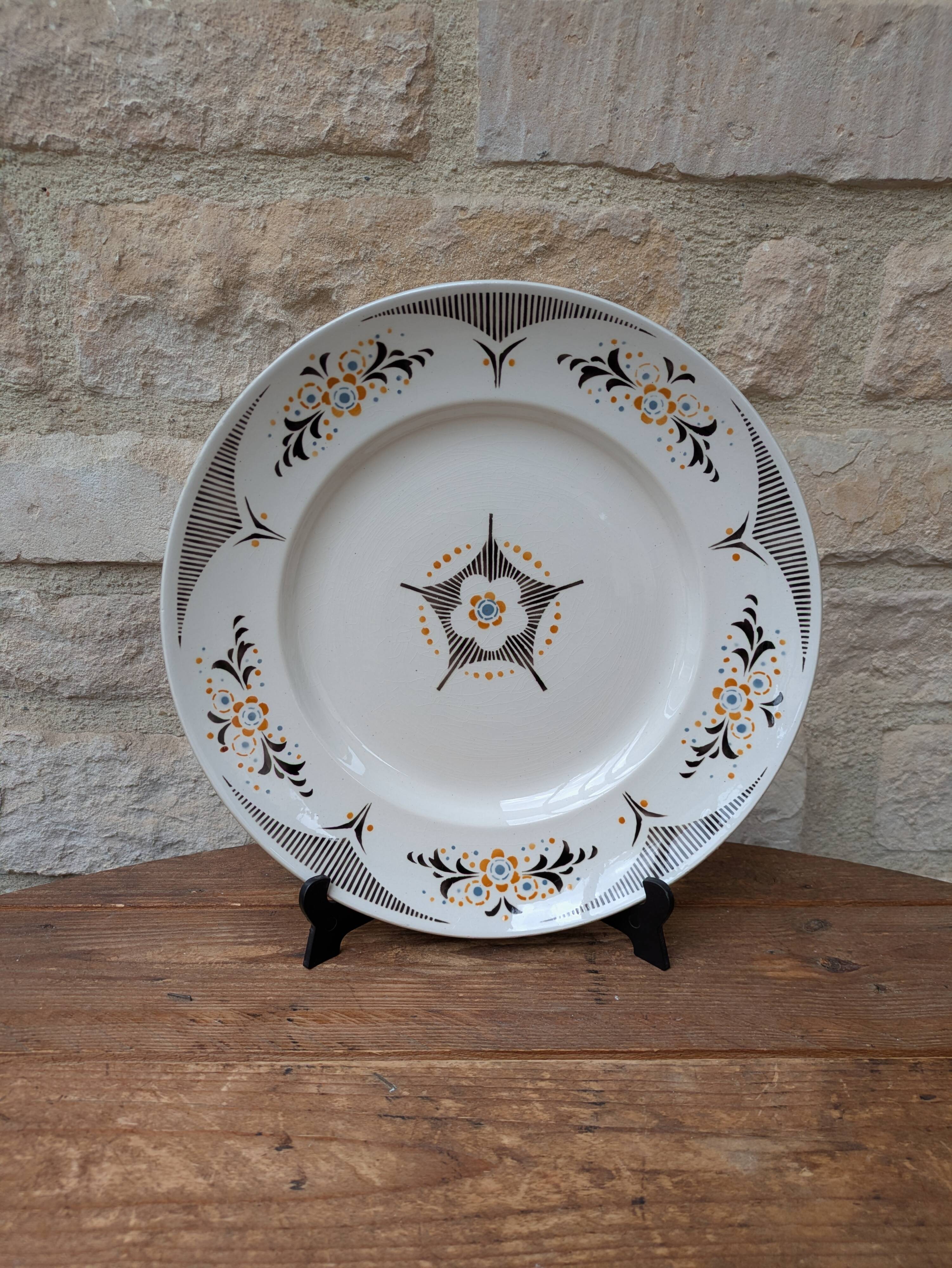 Old serving dish KG Lunéville model Limeil 27cm ironstone