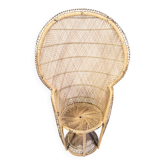 Vintage wicker peacock chair, 1970s