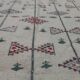 Tapis blanc berbère traditionnel multicolore 200×105cm