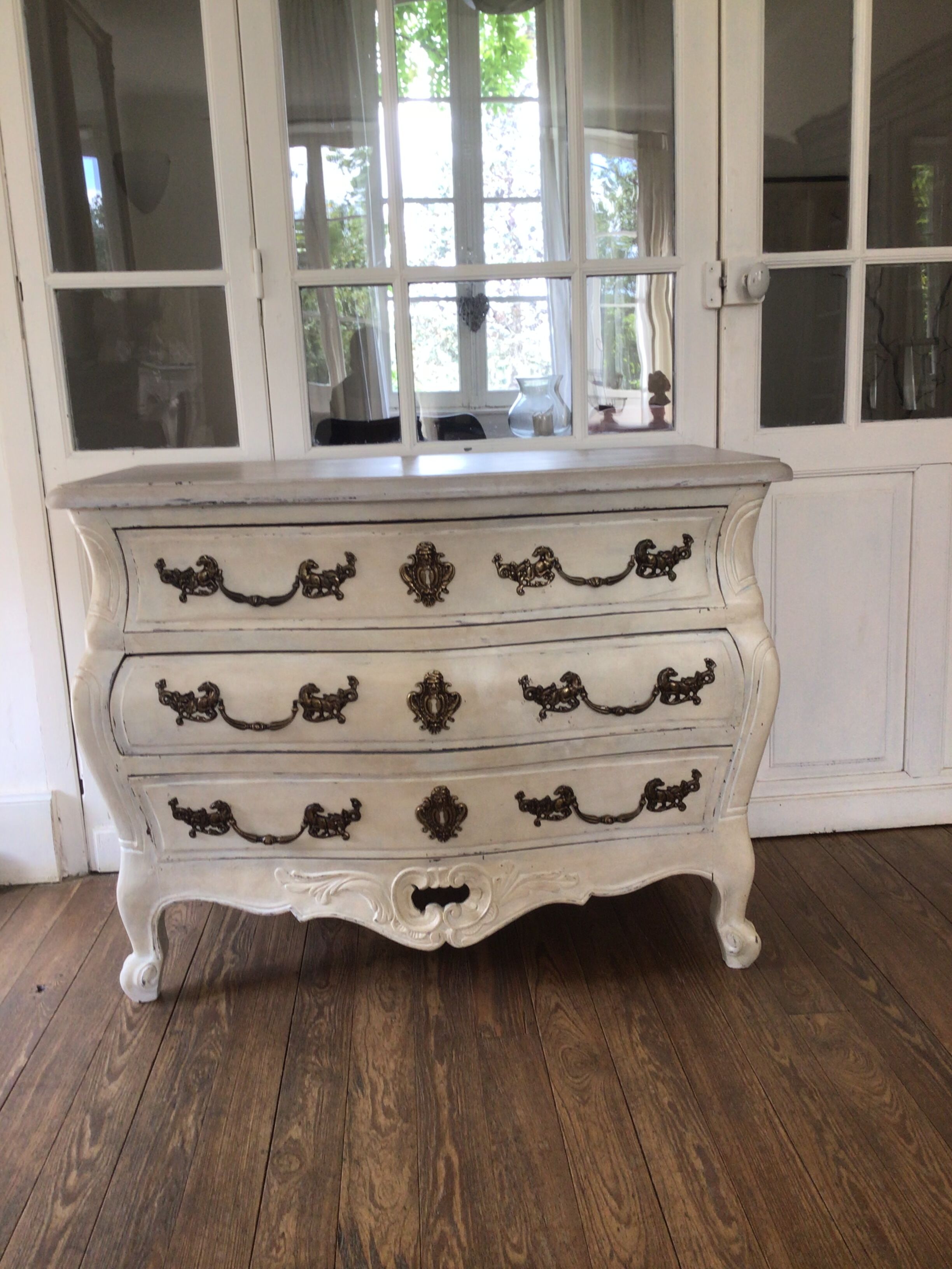 Patinated style chest of drawers