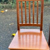4 solid wood chairs in beech color