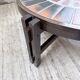 Round coffee table Roger Capron herbarium terracotta
