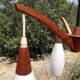 Suspension scandinave teck et opaline 1960
