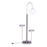 Restored Bauhaus Floor Lamp, J. Halabala, UP Zavody, Chrome, Czechia, 1930s