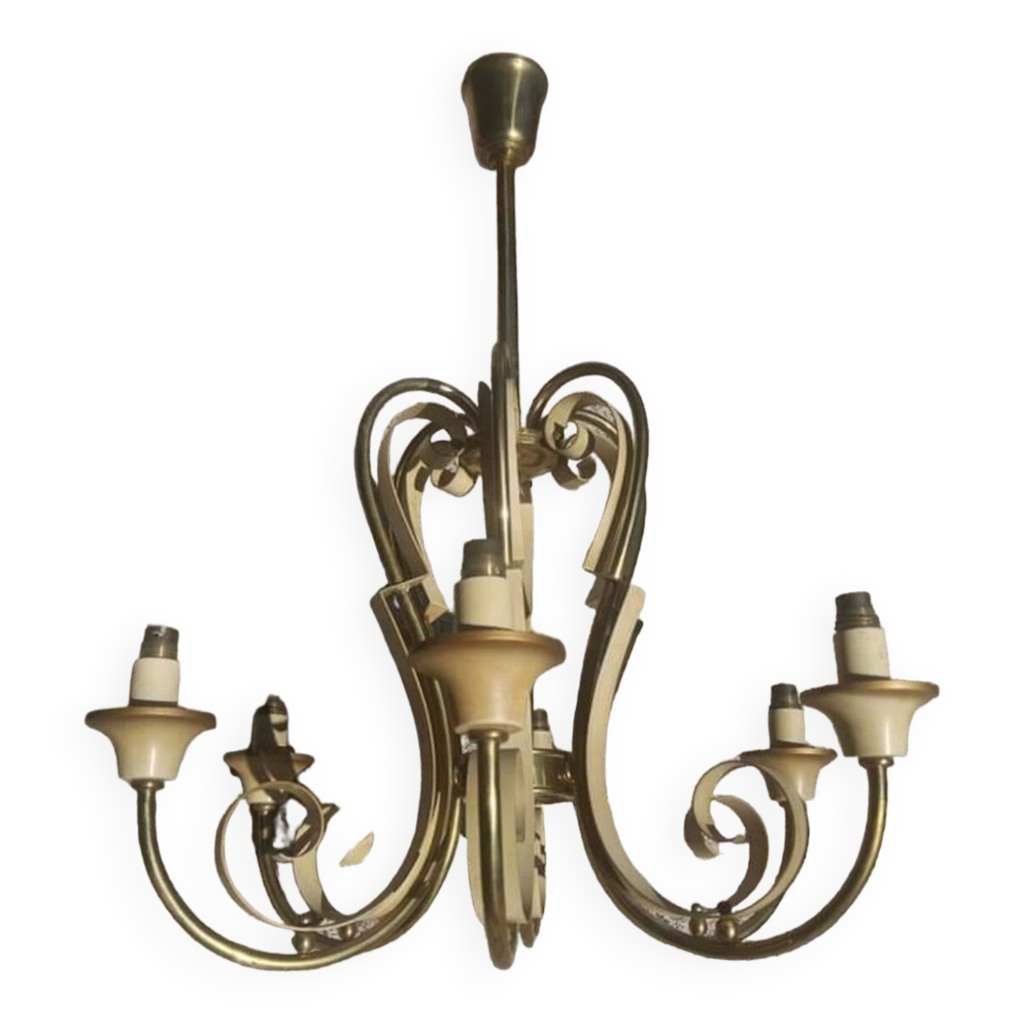 Lustre à 6 feux vers 1950 | Selency