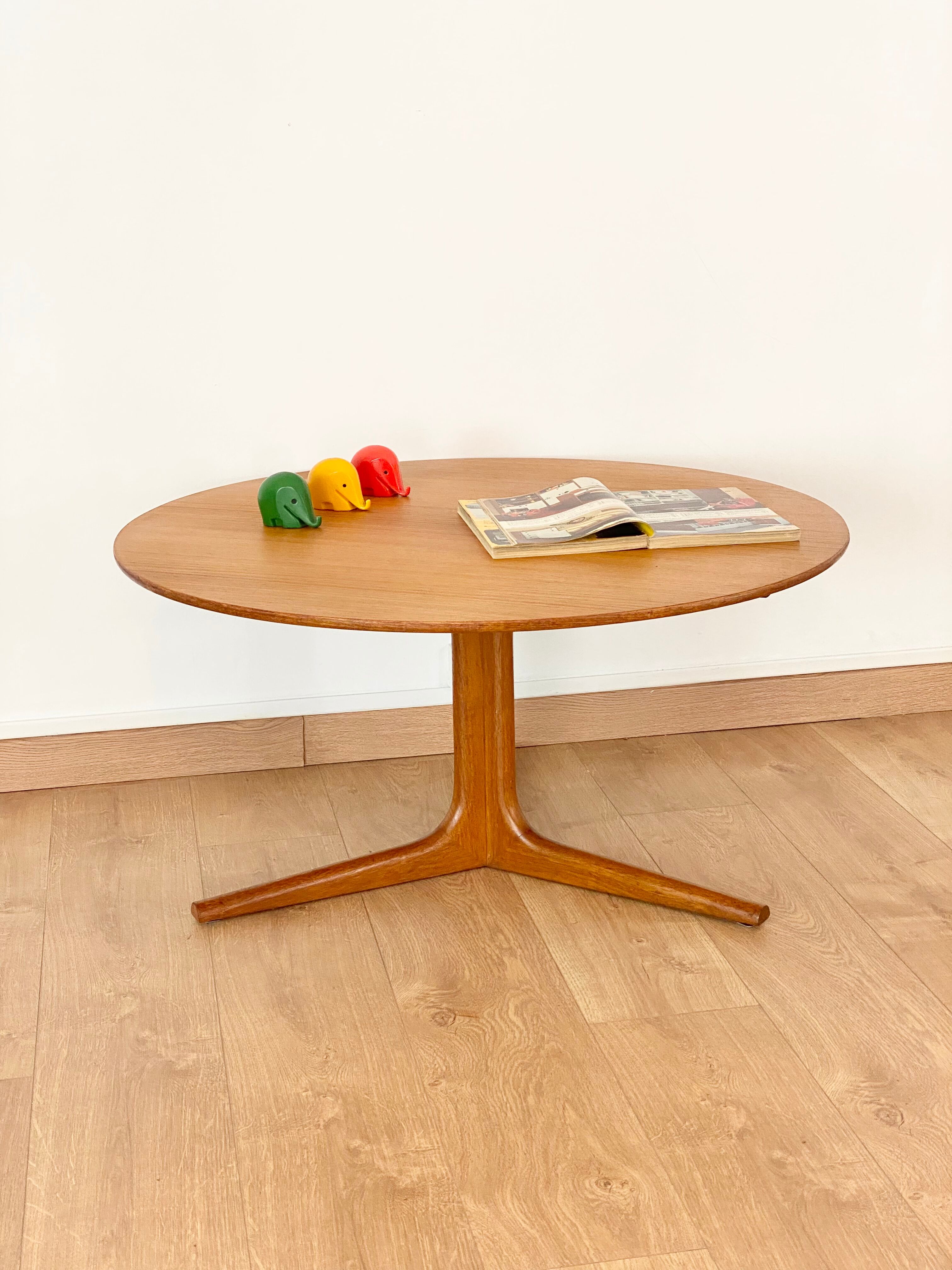 Scandinavian coffee table vintage round tripod