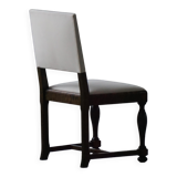 Set of 6 Swedish Grace dining chairs in birch with new upholstery, 1920s.