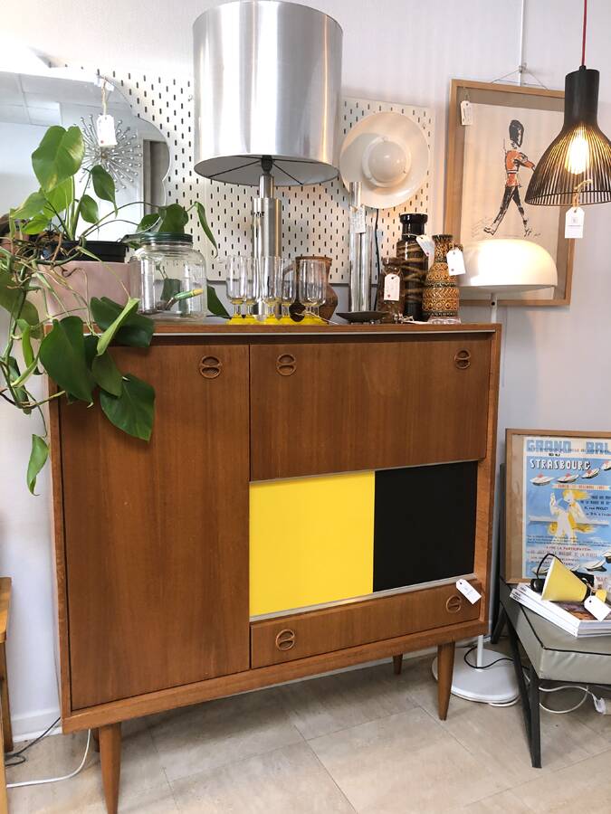 Vintage two-tone Scandinavian sideboard, 1960